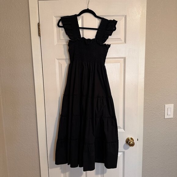 Hill House Ellie Nap Dress - Black Poplin - Picture 2 of 3